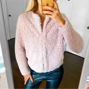 ❄️ CONTEMPORARY BLUSH FAUX FUR TEDDY JACKET!