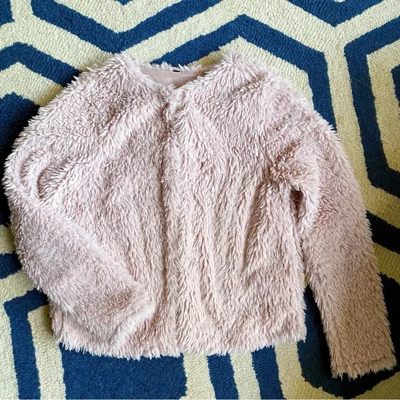 ❄️ CONTEMPORARY BLUSH FAUX FUR TEDDY JACKET!