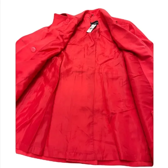 🤍 EXPRESS Bing Cherry Red Pea Coat sz Medium