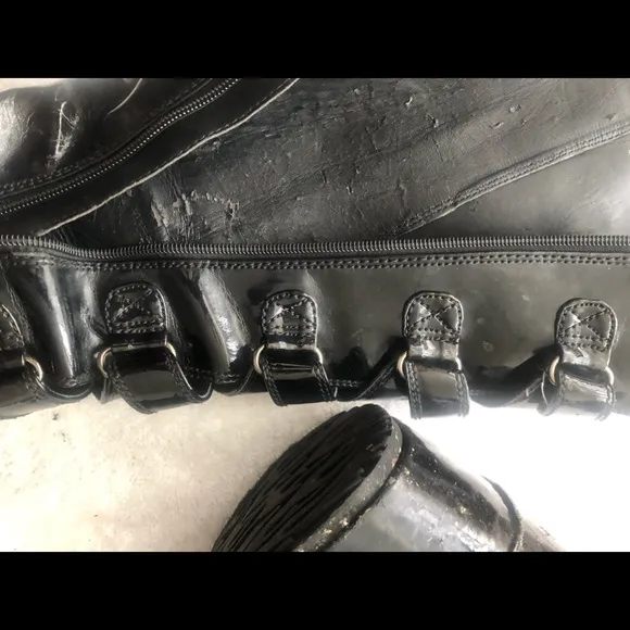 ⭐️ HUGE 7” Platforms Gothic Demonia Kneehigh patent leather boots women 7