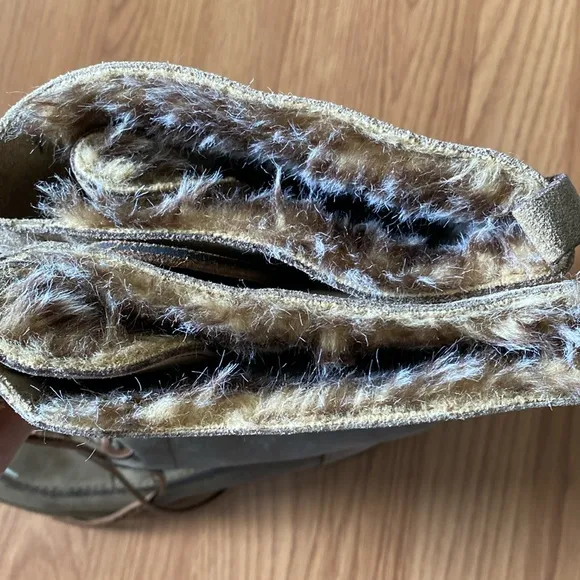 ❤️ Sam Edelman Faux Fur Lined Brown Boots Size 9.5