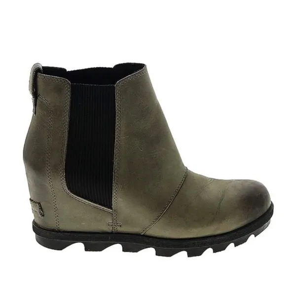 •🌺 Sorel lea green wedge boots 6.5
