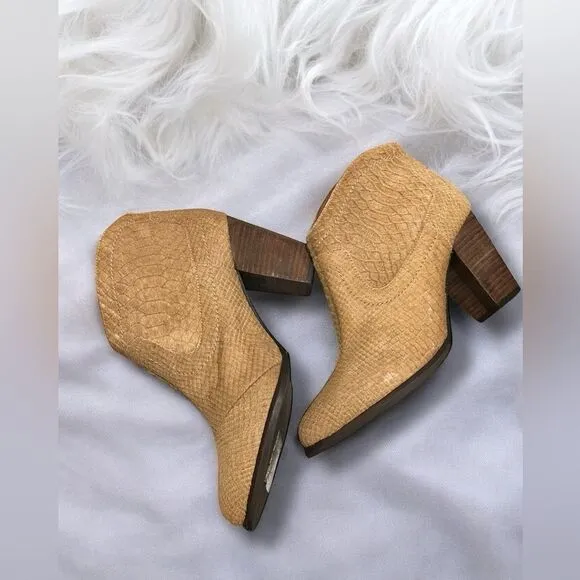 🔥 UGG Calf Hair Charlotte Embossed Bootie Boots Size 9.5 EU 40.5