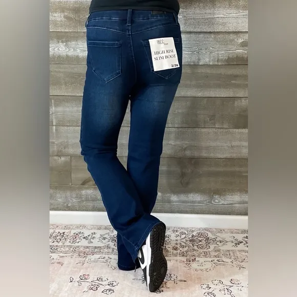 1822 Denim 30&quot; Inseam Better Butter Slim Bootcut Jeans Neuf CD4C2254A3-36N