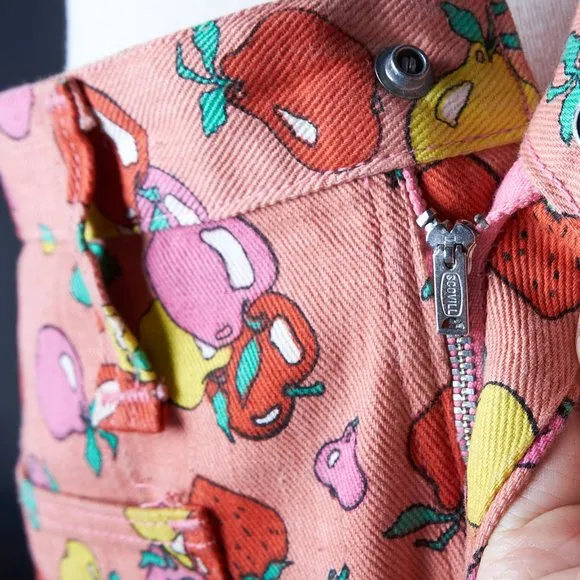 1970s Maverick Pink Apple Denim Culottes
