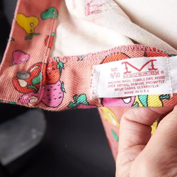 1970s Maverick Pink Apple Denim Culottes