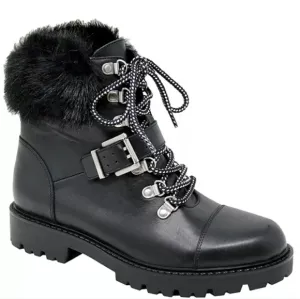 ⭐️40% Off⭐ Charles by Charles David Ramiro Lug Leather Boots With Faux Fur Trim