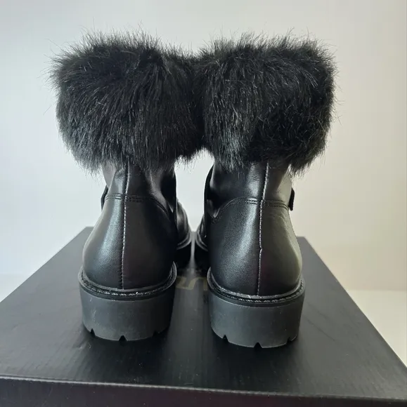 ⭐️40% Off⭐ Charles by Charles David Ramiro Lug Leather Boots With Faux Fur Trim