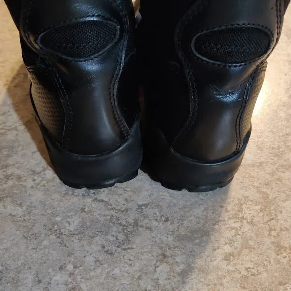 5.11 Black Leather Tactical ATAC 8&quot; Side Zip Combat Boots Mens 8