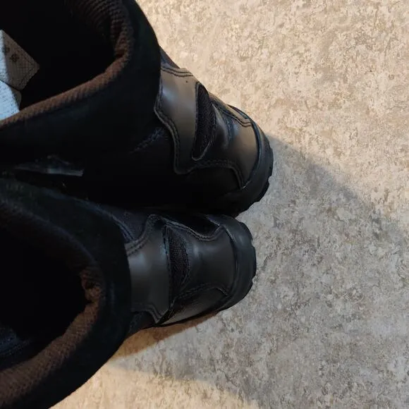 5.11 Black Leather Tactical ATAC 8&quot; Side Zip Combat Boots Mens 8