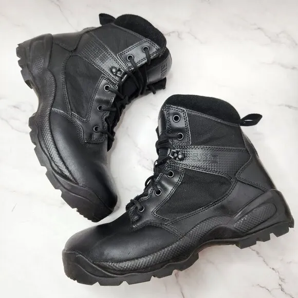 5.11 Tactical Men's Black Boots ATAC 2.0 6&quot; Tall Ankle Police Outdoor Size 11.5