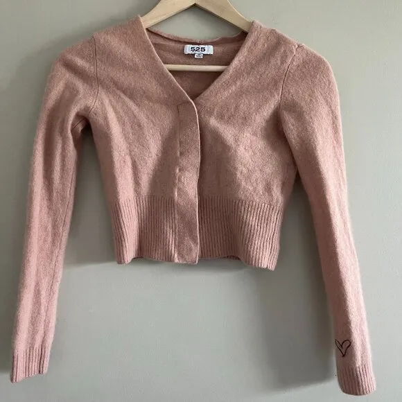 525 America Cashmere Cardigan | Soft Cozy Knitwear | Size XS