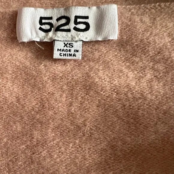 525 America Cashmere Cardigan | Soft Cozy Knitwear | Size XS