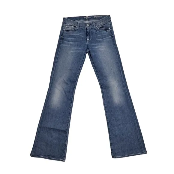 7 for all mankind short inseam bootcut jeans size 26