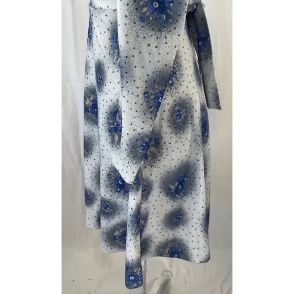 70’s Vintage ‘Honey Togs of Texas’ Floral Blue Long Sleeve Mini Dress