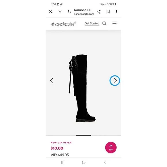 7.5E Extra Wide Shoe Dazzle Black Romona Combat Over the Knee Boots