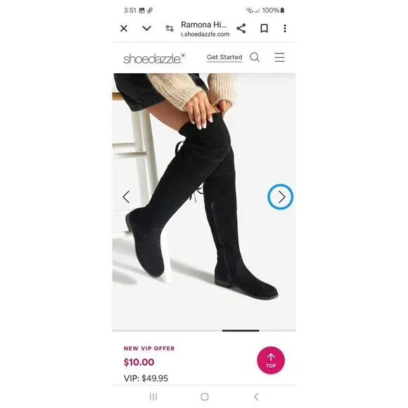 7.5E Extra Wide Shoe Dazzle Black Romona Combat Over the Knee Boots
