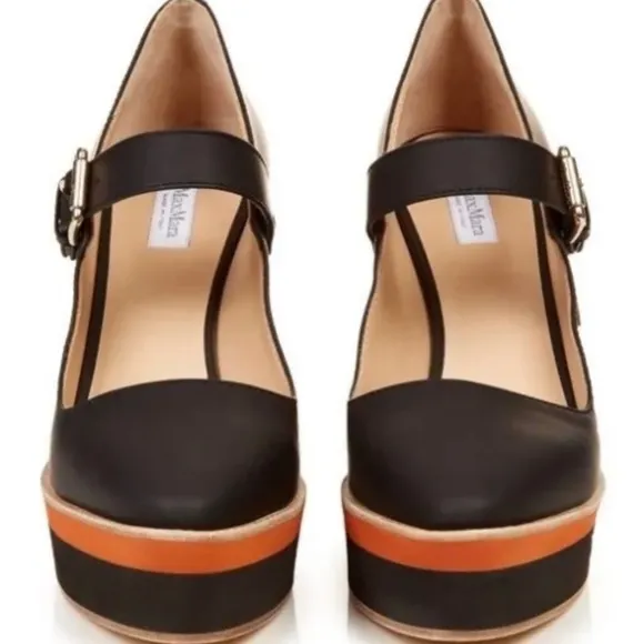 $775 Max Mara Carmine Wedge Heels 39