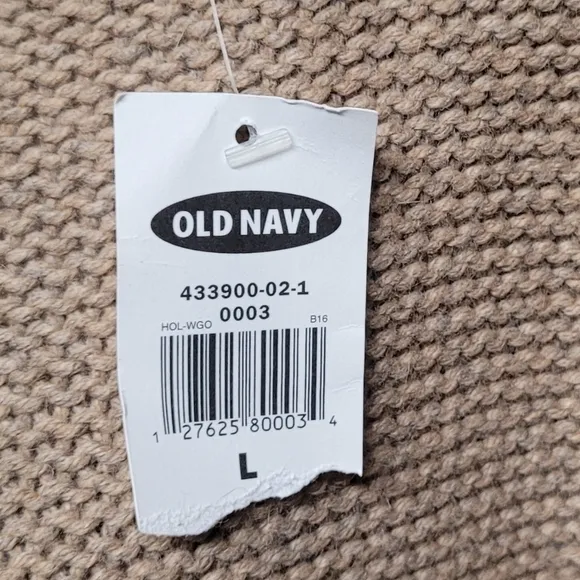 90s Deadstock Vintage Old Navy Tan Angora Rabbit Shawl Collar Sweater Dress L
