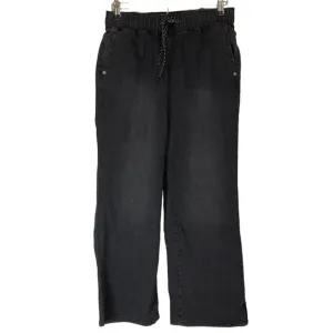 A628077 LOGO by Lori Goldstein Petite Pull-On Relaxed Jean Washed Black PXS