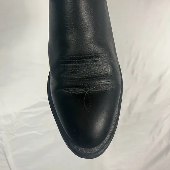 Abilene Boot Co. Men’s‎ Leather Black Pull On Western Boots- Size 11