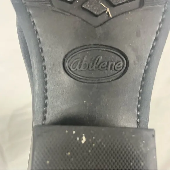 Abilene Boot Co. Men’s‎ Leather Black Pull On Western Boots- Size 11