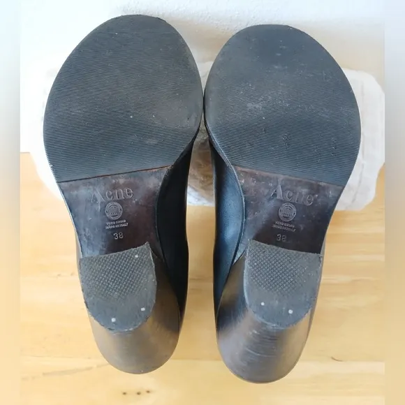 Acne Studios Star Black Ankle Boots Size 38