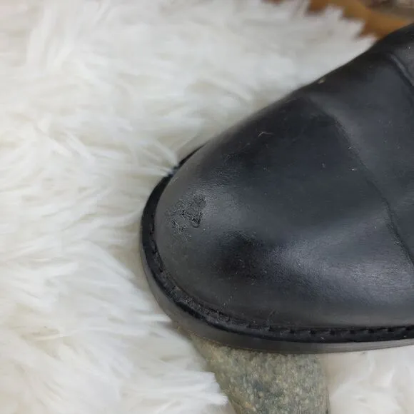 Acne studios pistol short leather boots black