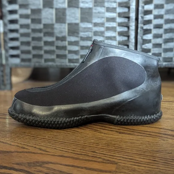 ACTON Black Rain Snow Boots Elastic Panels Waterproof Shoes Flannel Lined 10