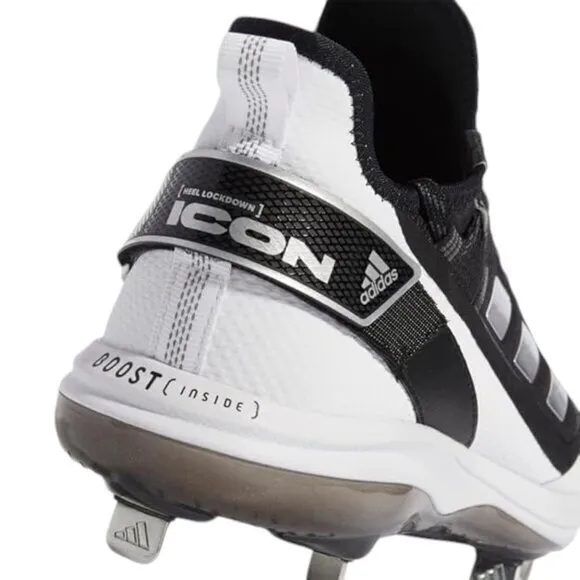 Adidas Icon 7 Boost Metal Baseball Cleats FY4178‎ Black White Men's 11.5 NWT