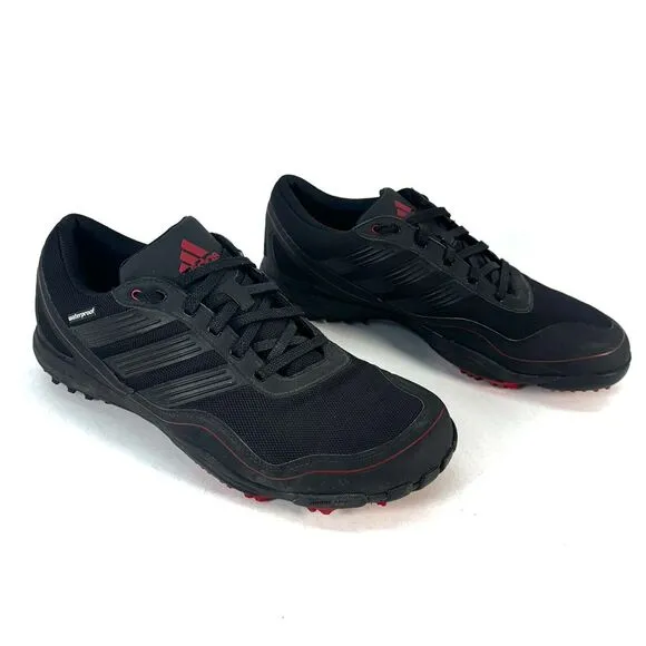 Adidas Mens Pure Motion Spikeless Waterproof Golf Shoes Size 9.5 Black Red
