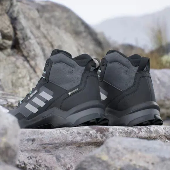 Adidas Womens Terrex AX4 Mid GTX Hiking Shoes Size 11.5 Grey Black HQ1049 New