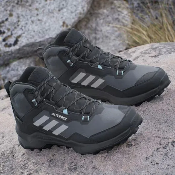Adidas Womens Terrex AX4 Mid GTX Hiking Shoes Size 11.5 Grey Black HQ1049 New