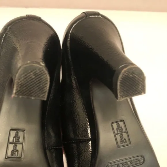 Aerosoles black patent leather heels pumps shoes