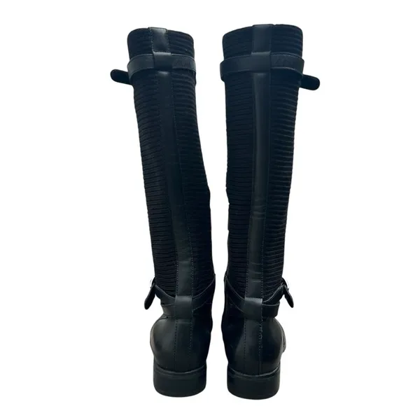 Aetrex Chelsea Riding Boot 7.5 Black LeatherEquestrian Preppy Adjustable