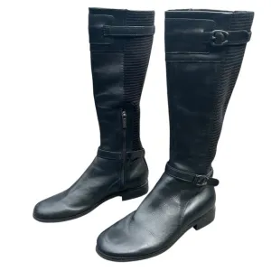 Aetrex Chelsea Riding Boot 7.5 Black LeatherEquestrian Preppy Adjustable