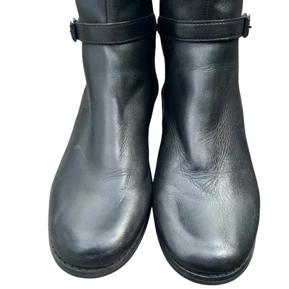 Aetrex Chelsea Riding Boot 7.5 Black LeatherEquestrian Preppy Adjustable