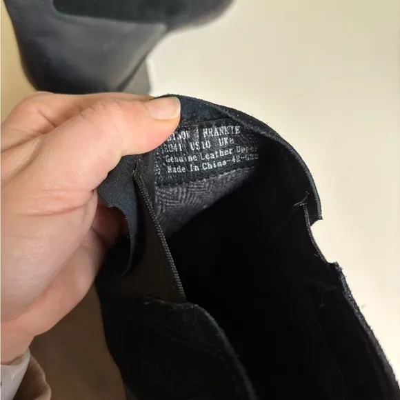 Aetrex Frankie Black Suede Ankle Boots
