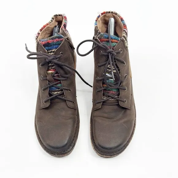 AETREX Jolie Sweater Boots in Chocolate Brown Leather: Women's size 40 9-9.5