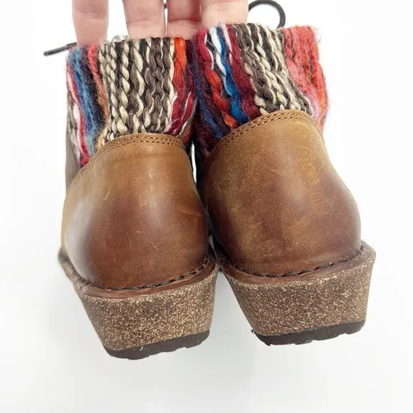 AETREX Jolie Sweater Boots in Chocolate Brown Leather: Women's size 40 9-9.5