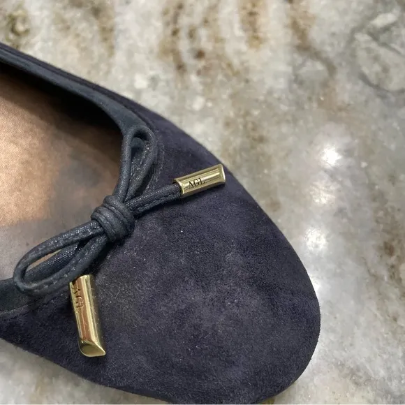 AGL “KRISTIN” Navy Blue Suede Block Heels Shoes