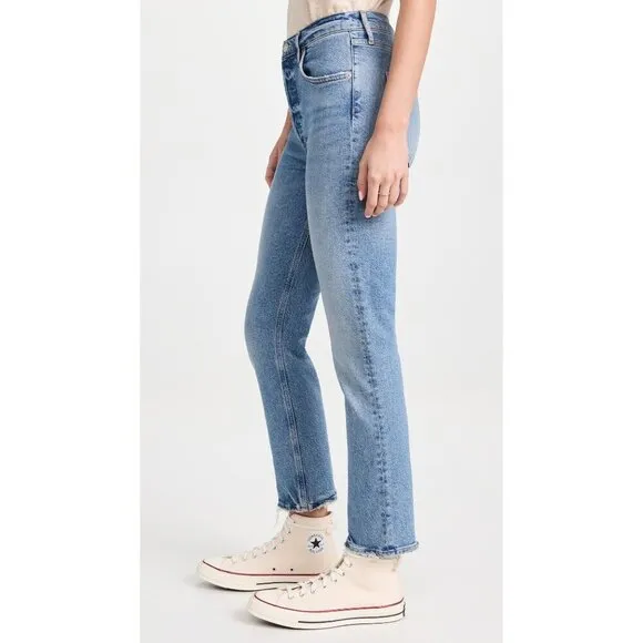 AGOLDE Riley Long Straight Jeans in Cove 32 Womens Denim Pants Trousers