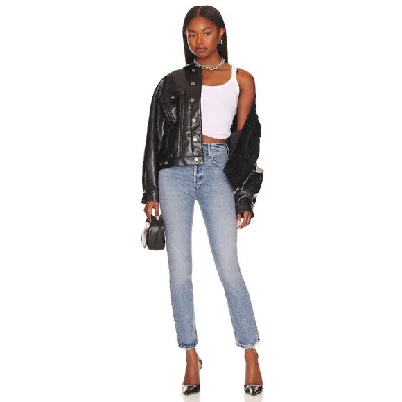 AGOLDE Riley Long Straight Jeans in Cove 32 Womens Denim Pants Trousers