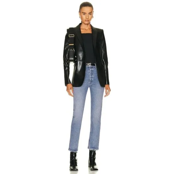 AGOLDE Riley Long Straight Jeans in Cove 32 Womens Denim Pants Trousers