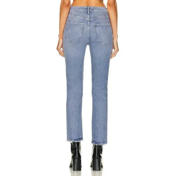 AGOLDE Riley Long Straight Jeans in Cove 32 Womens Denim Pants Trousers