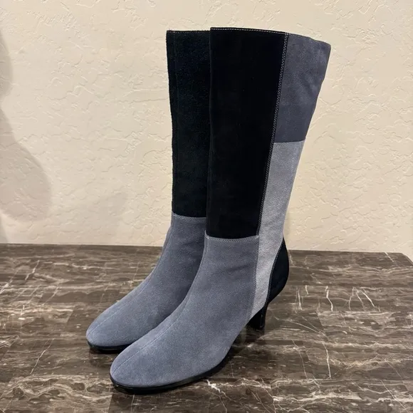 AJ Valenci Suede Patchwork Boots
