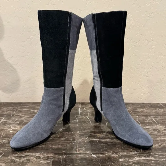 AJ Valenci Suede Patchwork Boots