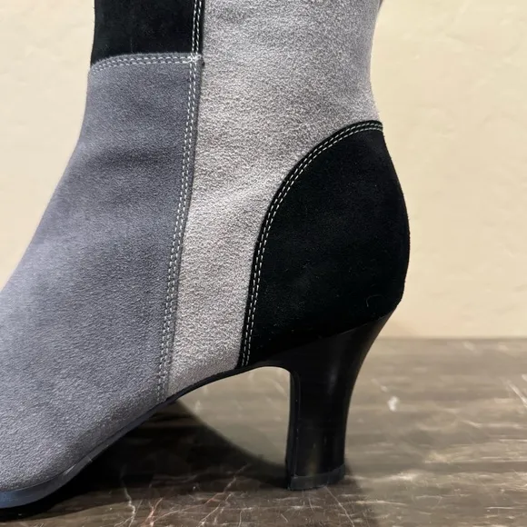 AJ Valenci Suede Patchwork Boots
