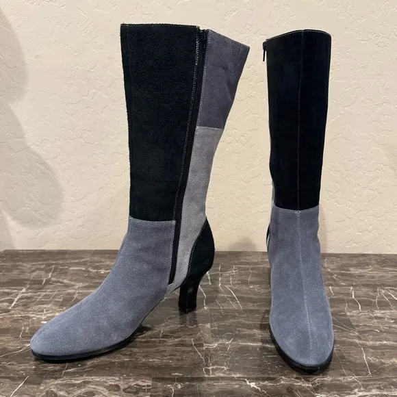 AJ Valenci Suede Patchwork Boots
