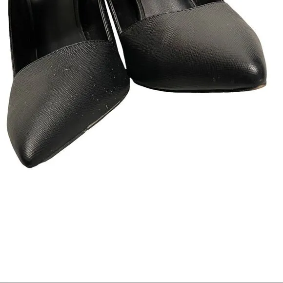ALDO Black Leather Pointy Toe Slingback PumpsHigh Heels 9